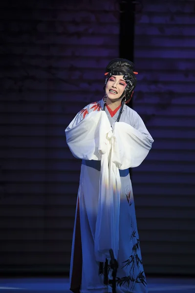 Pretty chinese traditional opera actress with theatrical costume — Stock Photo, Image