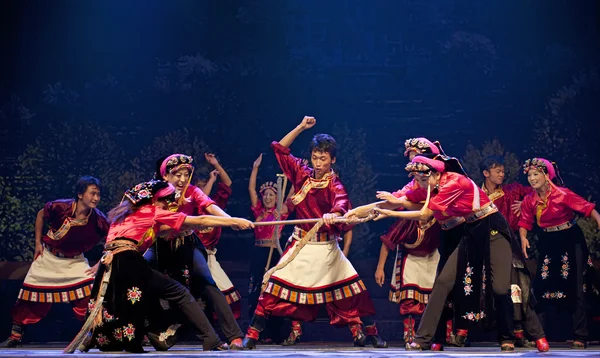 中国藏族民族舞蹈 — 图库照片