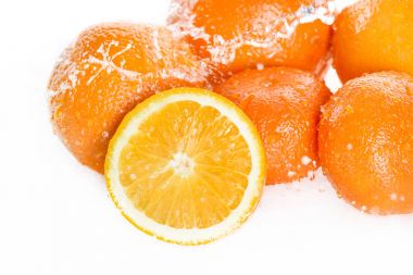 Fresh ripe oranges  clipart