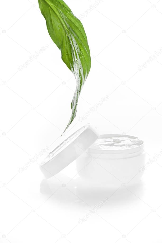 Green leaf and cream 