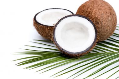 organic ripe coconuts  clipart