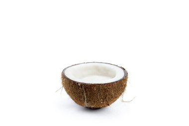 ripe tropical coconut with milk clipart