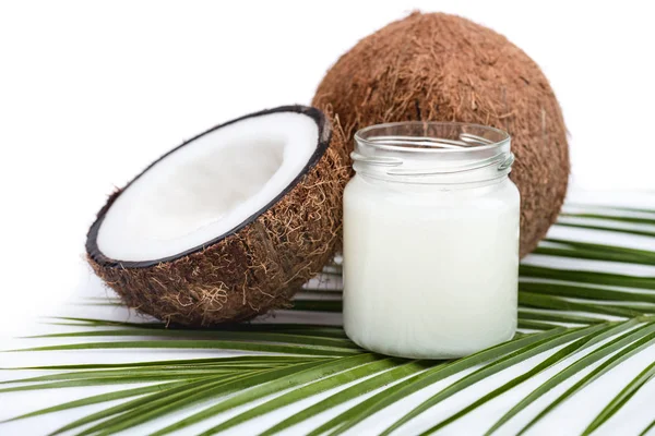 Organiczny olej kokosowy — Zdjęcie stockowe