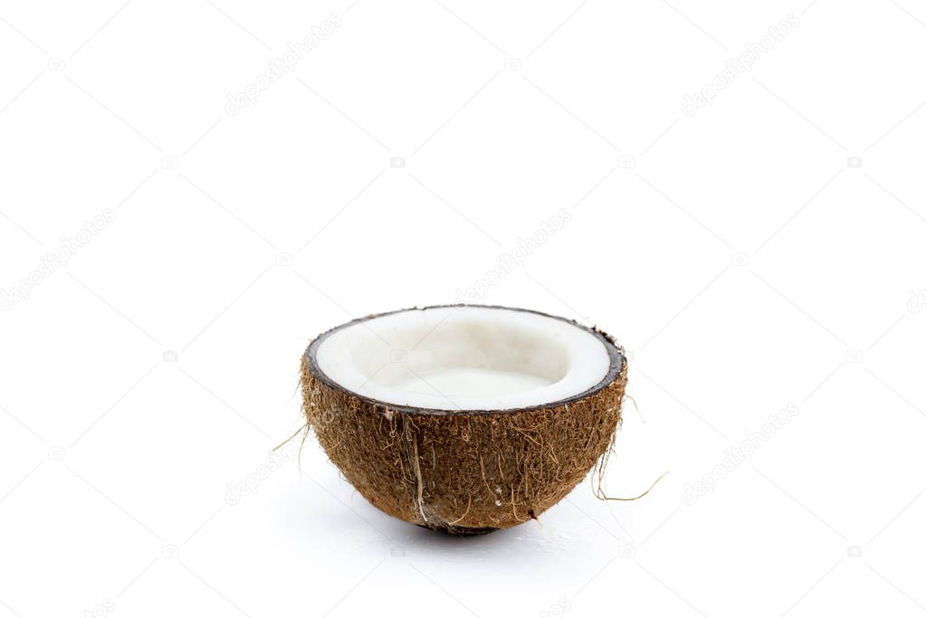 ripe tropical coconut with milk