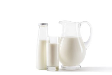 fresh milk in glass clipart