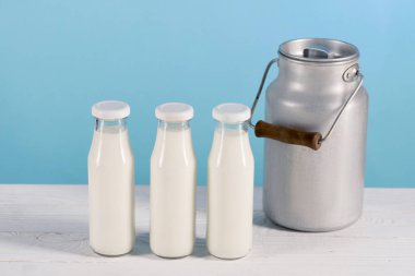 milk in glass bottles clipart