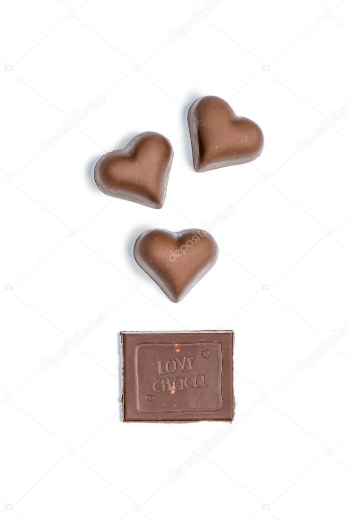 chocolate heart shaped candies
