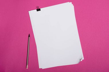 Blank white papers  clipart