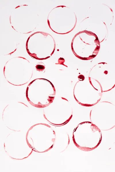 Red wine stains and drops — Stock Photo, Image