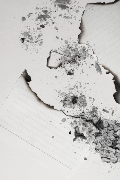 Burned empty writing paper sheet — Stock Photo, Image