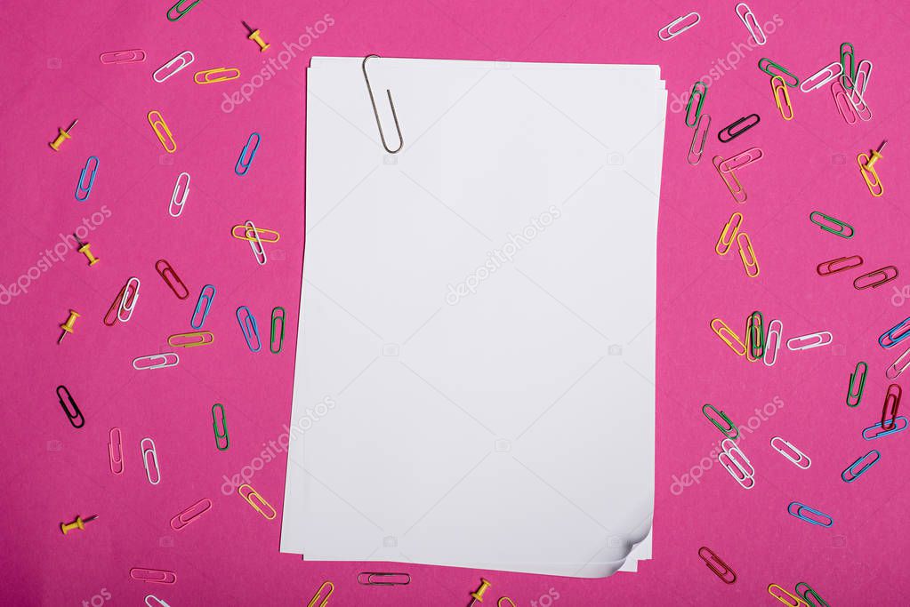 Blank white papers 