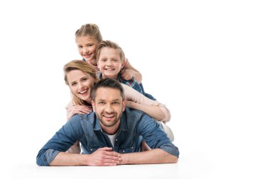 family spending time together clipart