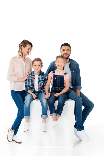 Happy stylish family — Stock Photo, Image