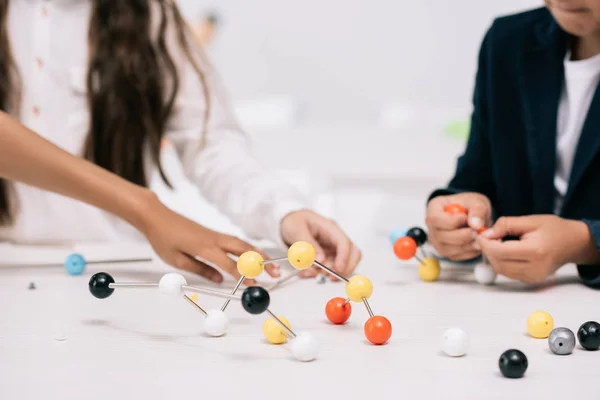 Pupils at chemistry lesson — Stock Photo, Image