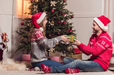 Noel hediyesi ile Çift