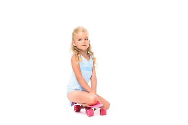 스케이트 보드와 아이 — 스톡 사진