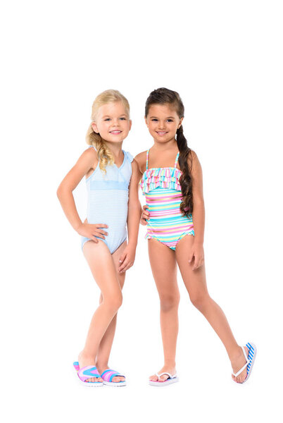 adorable kids in swimsuits