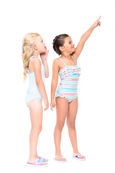 Adorable kids in swimsuits — Stock Photo, Image