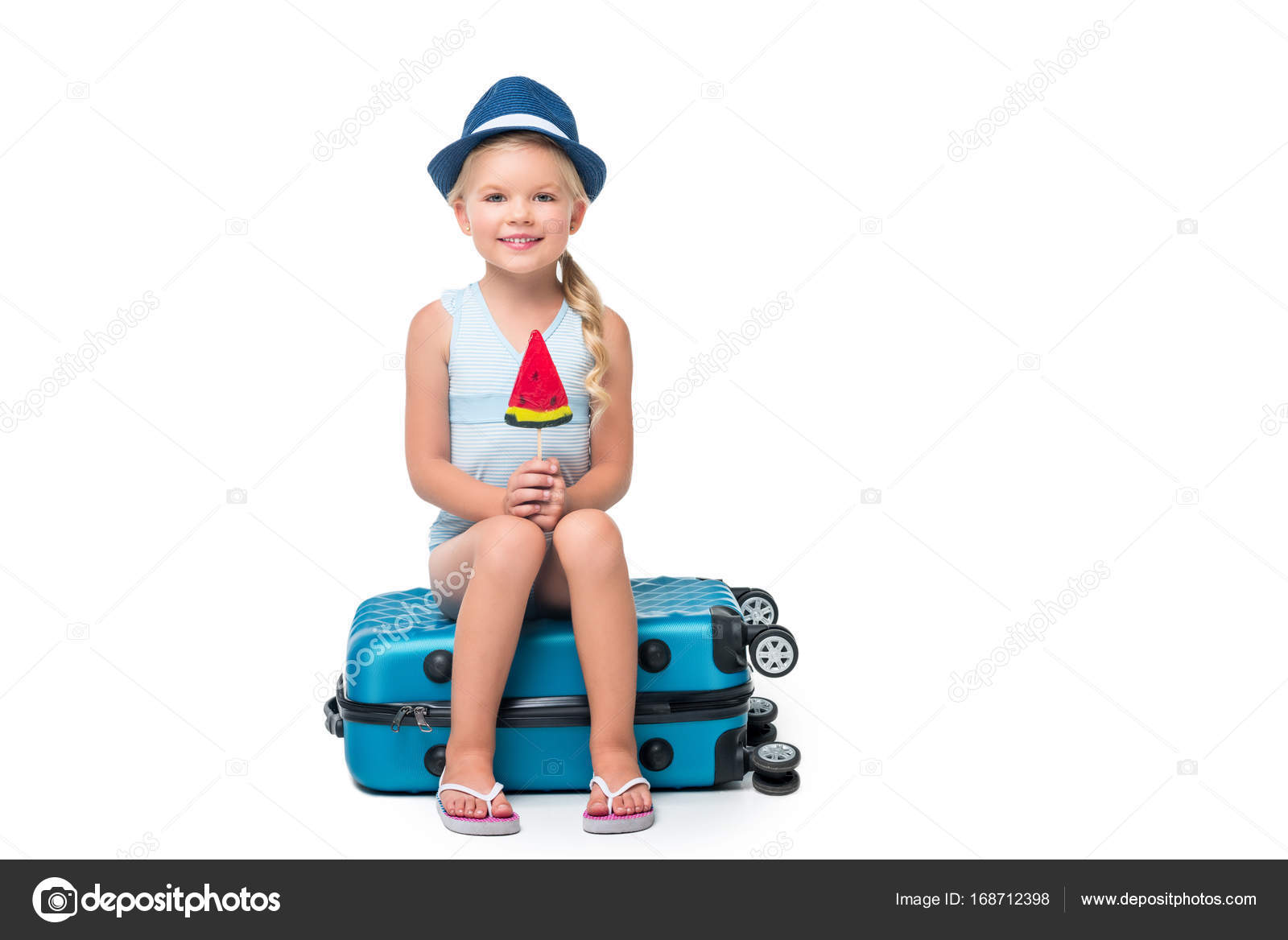 child's sit on suitcase