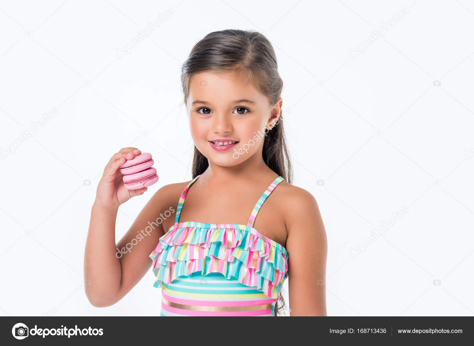 Happy Child With Macaroons Stock Photo C Alebloshka 168713436