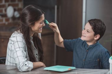 family painting wooden school project clipart