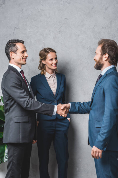 business people shaking hands