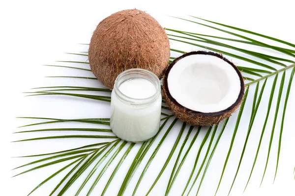 Aceite de coco ecológico - foto de stock