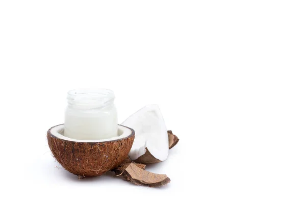 Aceite de coco ecológico - foto de stock