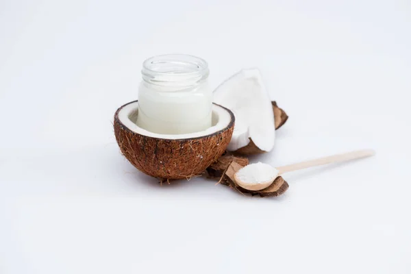 Органическое кокосовое масло — стоковое фото