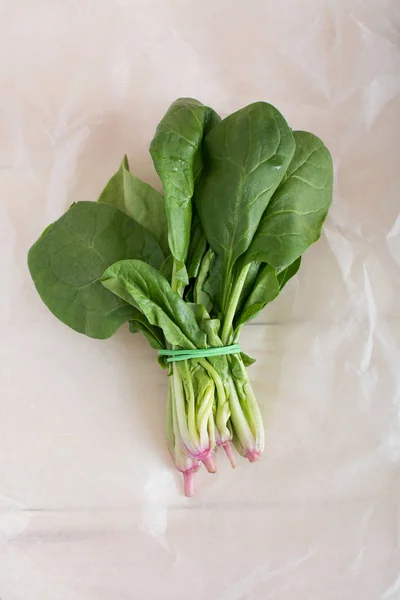 Frischer grüner Spinat — Stockfoto
