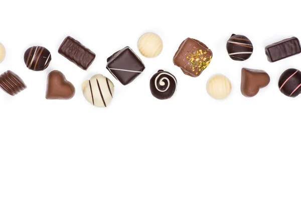 Assortment of chocolate candies — Stock Photo