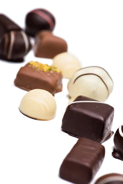 Surtido de caramelos de chocolate - foto de stock