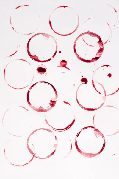 Red wine stains and drops — Stock Photo