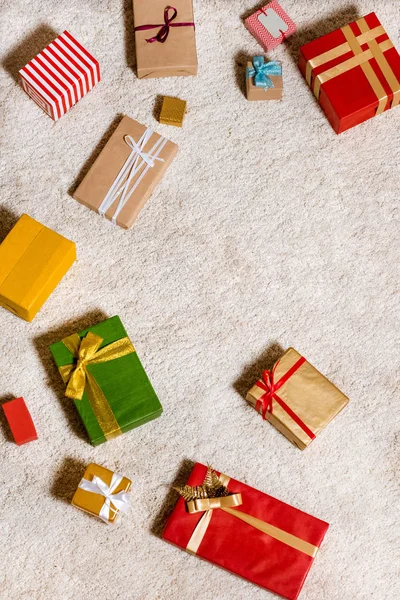 Christmas gifts background — Stock Photo