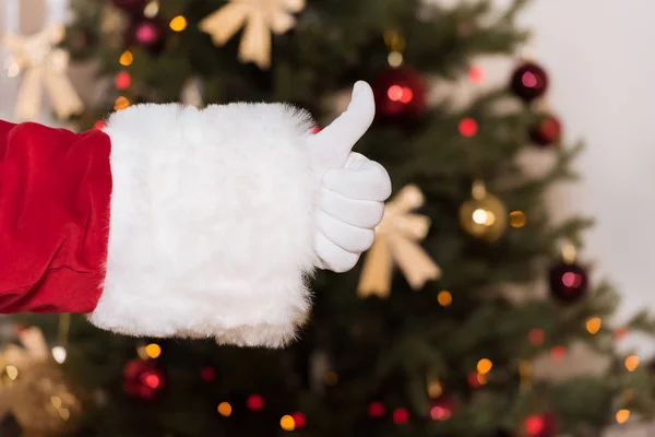 Père Noël avec le pouce levé — Photo de stock