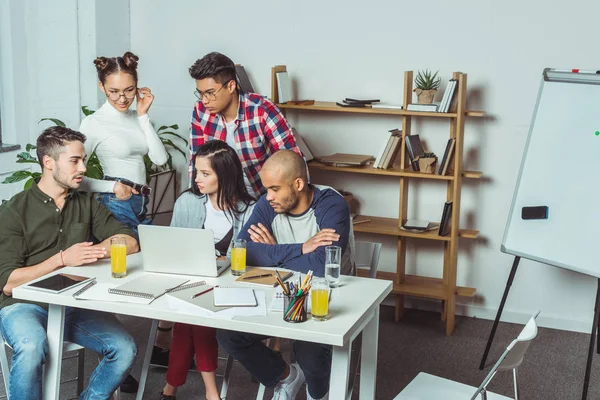 Multiethnic students studying together — Stock Photo