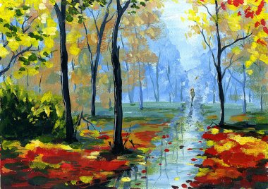 Parkta yalnız kişi