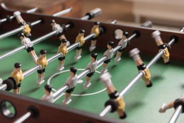 Close-up view of table football clipart