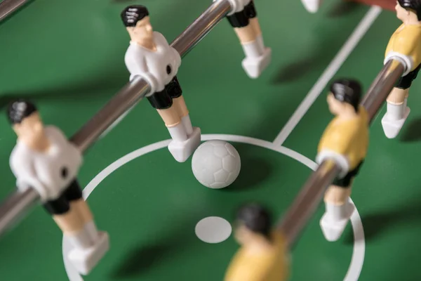 Close-up view of table football