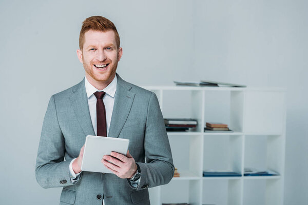 businessman using digital tablet