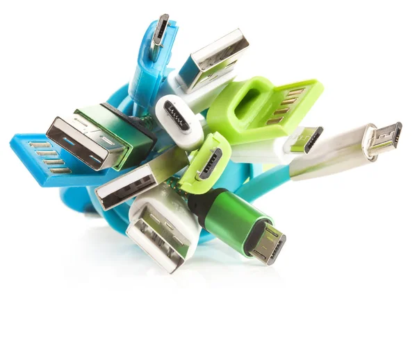 Kabelsatz Micro-usb zu usb — Stockfoto