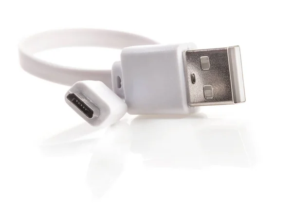 Conector de cable micro-USB a USB —  Fotos de Stock