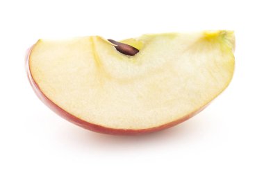 elma dilim üzerinde beyaz izole