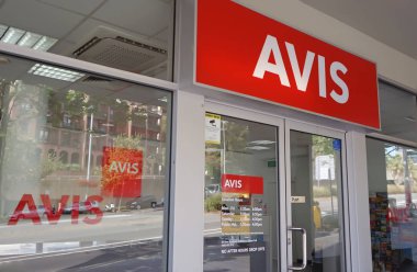 Avis car rental office. Founded in 1946, Avis is an American leading rental car provider to the commercial segment serving business travelers. clipart