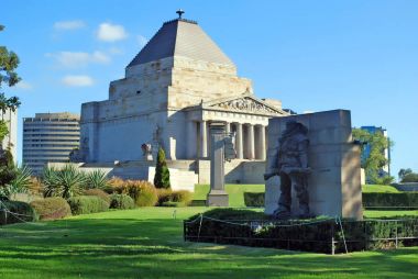Melbourne - Avustralya, Victoria tapınak anma yan görünümünde