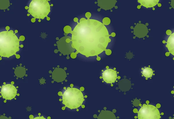 Profil Homogène Des Virus Bactéries Virus Covid Dans Fond Sombre — Image vectorielle