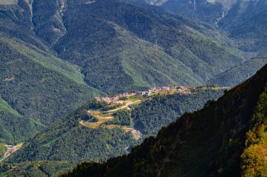 Krasnaya Polyana dağlarında sonbahar