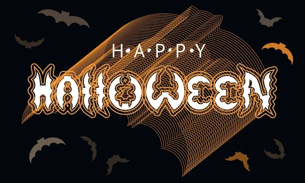 Glücklich halloween design postkarte — Stockvektor