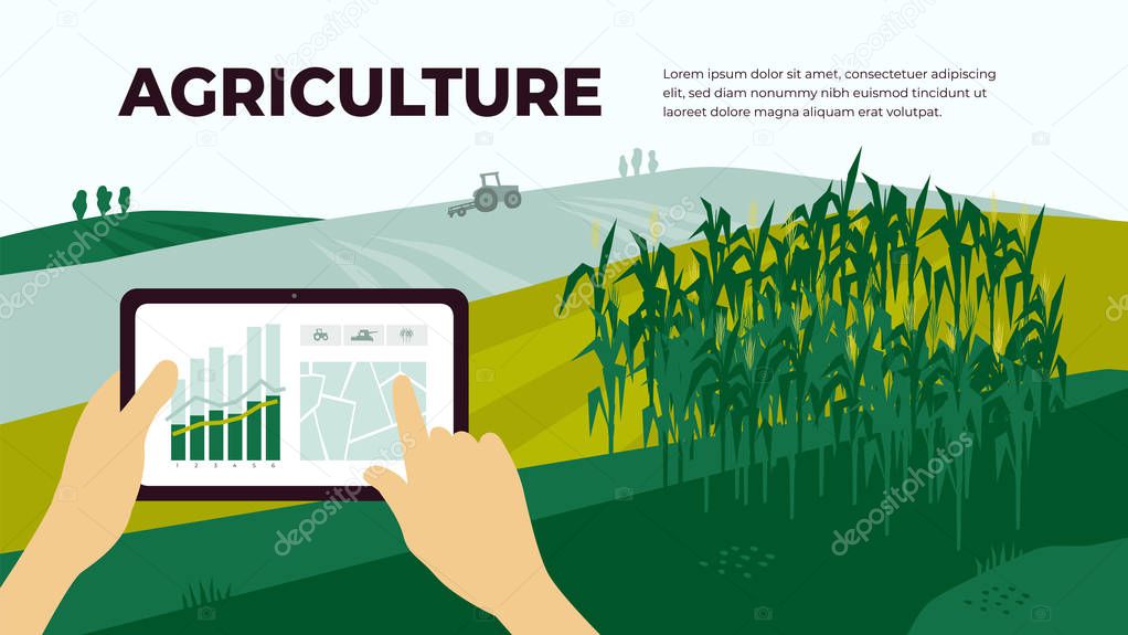 Agriculture and analysis data by tablet