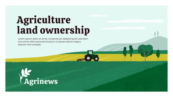 Modèle de conception agricole pour Agrinews — Image vectorielle